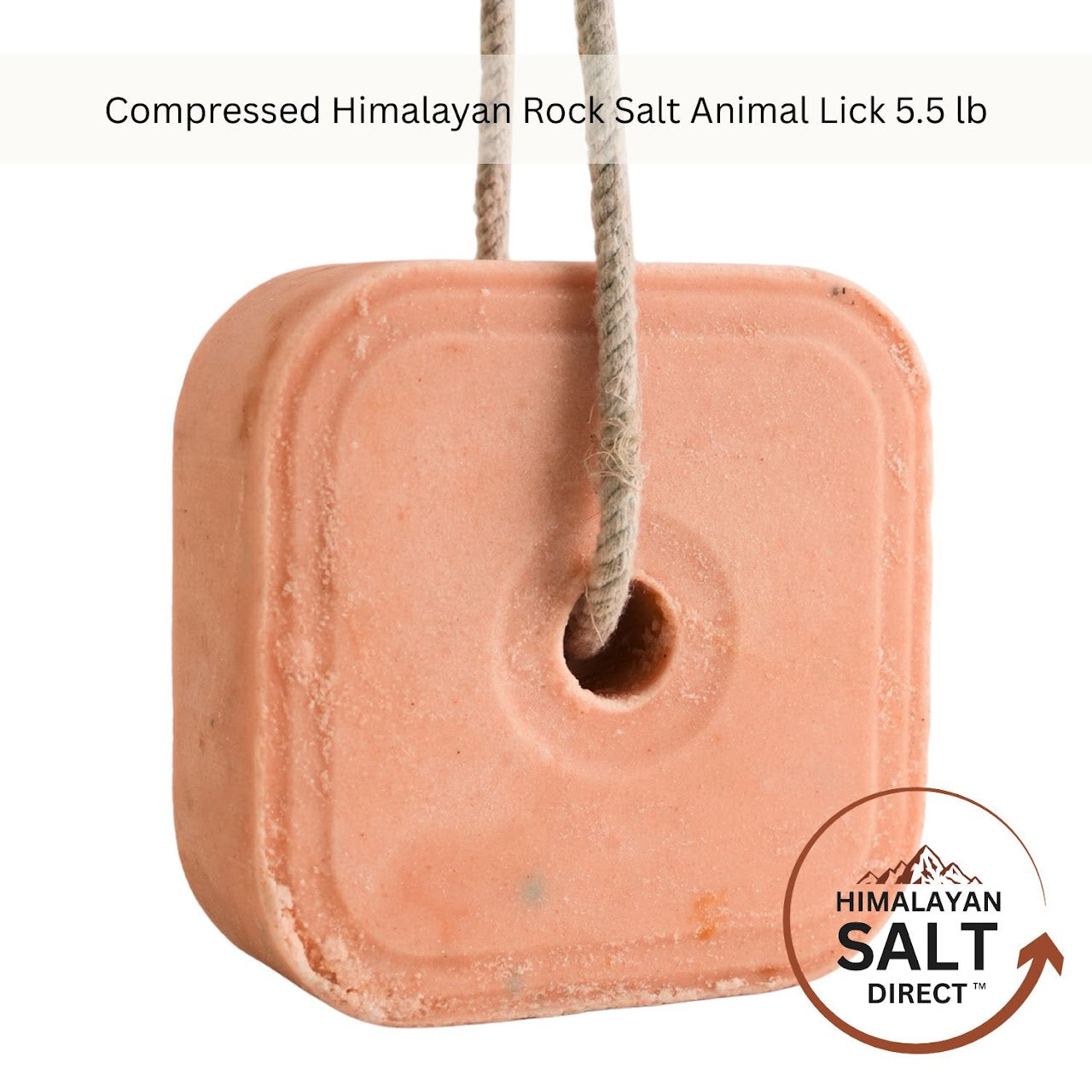 5.5 lb Compressed Himalayan Salt Animal Lick Block